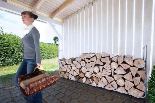 wolfcraft Stapelhulp voor brandhout I 5122000 I In grootte verstelbare opslag voor brandhout - Image 6