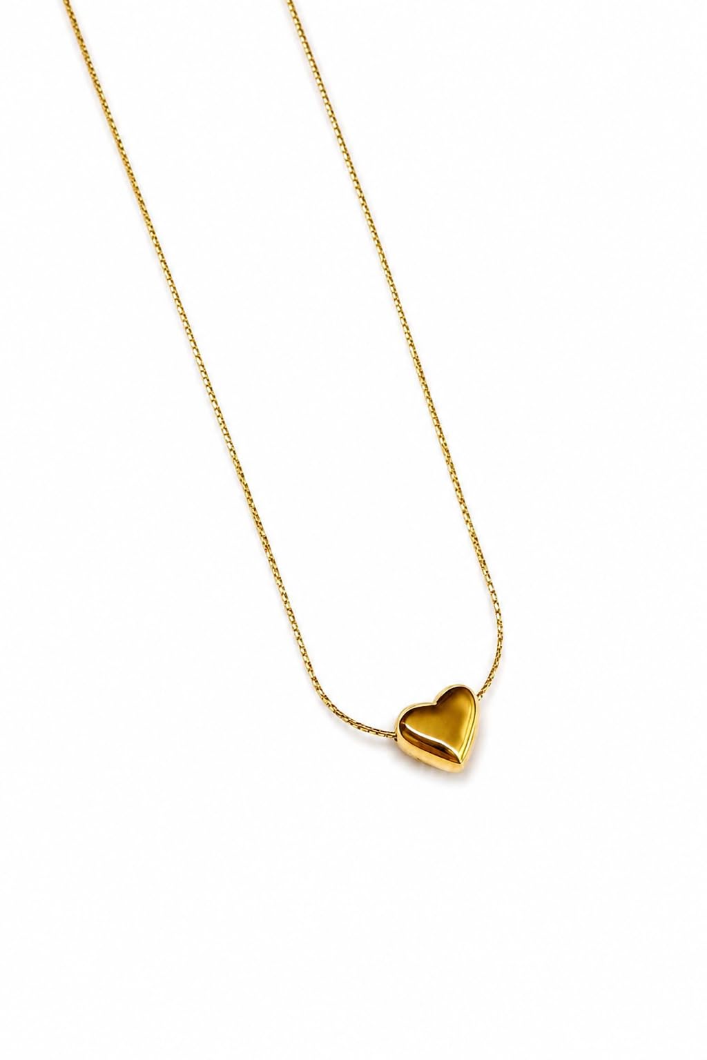 minimal gold heart pendant necklace | 18k gold plated | Waterproof & Anti Tarnish Jewellery For Women | Minimal Necklace | Anti Tarnish Necklace | Gift For Women and girls-image-34