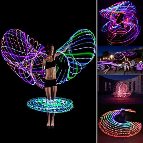 LED Hoop, RGB Auto Color Changing 35 Inch,Dance Exercise Light Up Hoop Fitness Equipment for Kids Adults Beginners Dance Exercise Light Up Hoop Fitness - Thumbnail 5