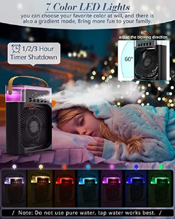 Image of Drumstone TopRated 𝟏𝟓𝐘𝐫 𝐖𝐚𝐫𝐫𝐚𝐧𝐭𝐲 Mini Air Cooler for Room Cooling, Portable Mini AC for Home and Office, 3-in-1 Air Conditioner, Humidifier and Personal Cooling Fan with Timer