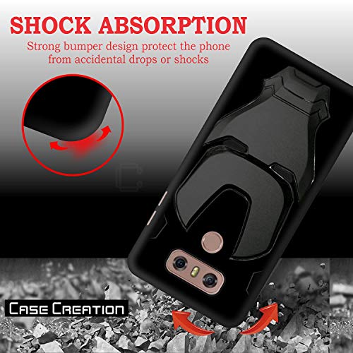 Image of COVERLY Official 3D Touch Feel Trending Marvel Avengers Logo Mask Soft Rugged Grip Silicone Iron Man Super Power Cartoon Movie Engraved Silicone Matte Back Cover for LG G6 H870 - Black