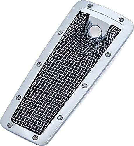 Kuryakyn 6507 Motorcycle Accent Accessory: Mesh Dash Insert for 2008-19 Harley-Davidson Ultra, Limited, Tri Glide Motorcycles, Chrome