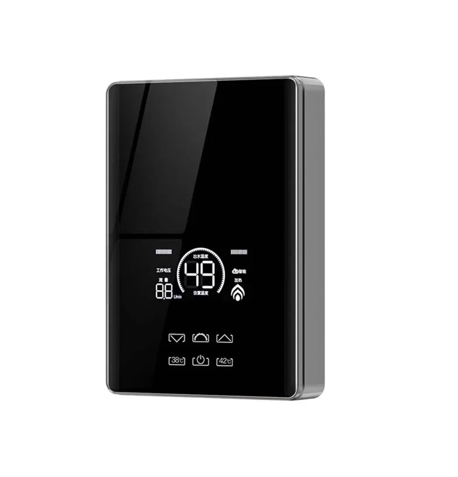 Podgrzewacz wody przepływowy, 5500/7000W Natychmiastowy Podgrzewacz Wody Inteligentny Elektryczny Prysznic Bezzbiornikowy Natychmiastowy Podgrzewacz Wody Termostat Do Kuchni Łazienkowej(Black 7000W)
