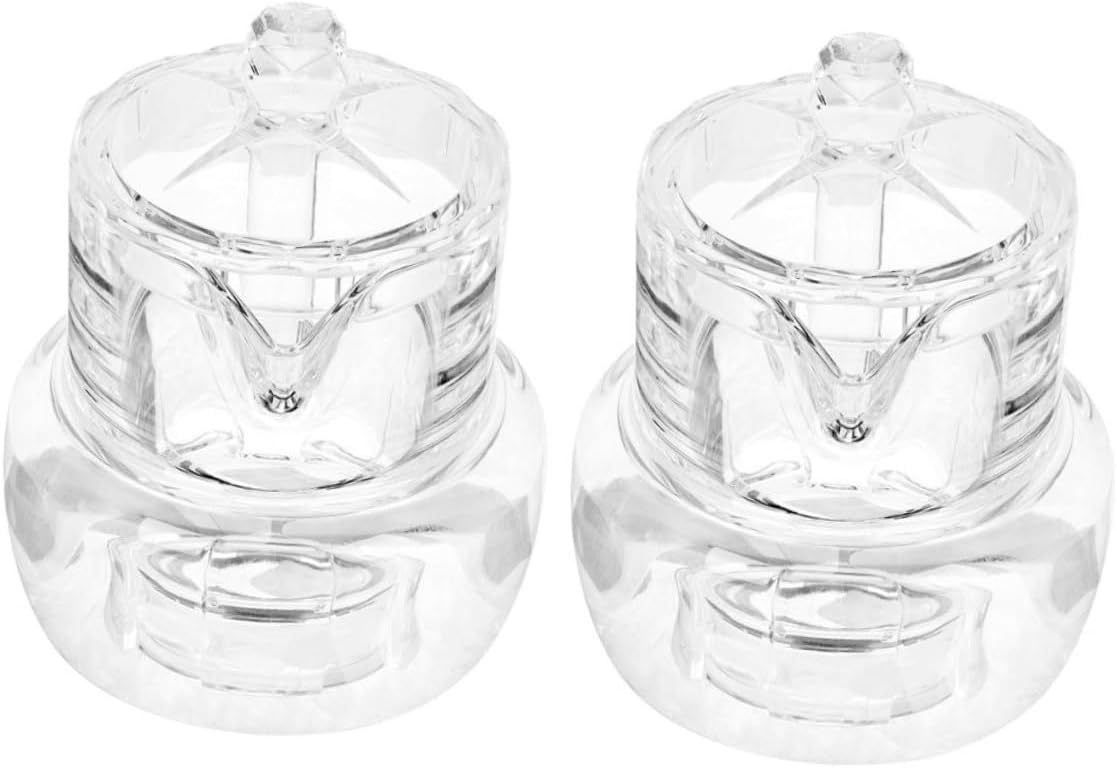 VICASKY 2pcs Acrylic Honey Pot and Syrup Dispenser Jar Set with Lid, Leakproof Honey Storage Container for Kitchen Use and Serving