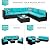 Best Choice Products 7-Piece Modular Outdoor Sectional Wicker Patio Conversation Set w/ 2 Pillows, Coffee Table, Cover Included - Black/Teal