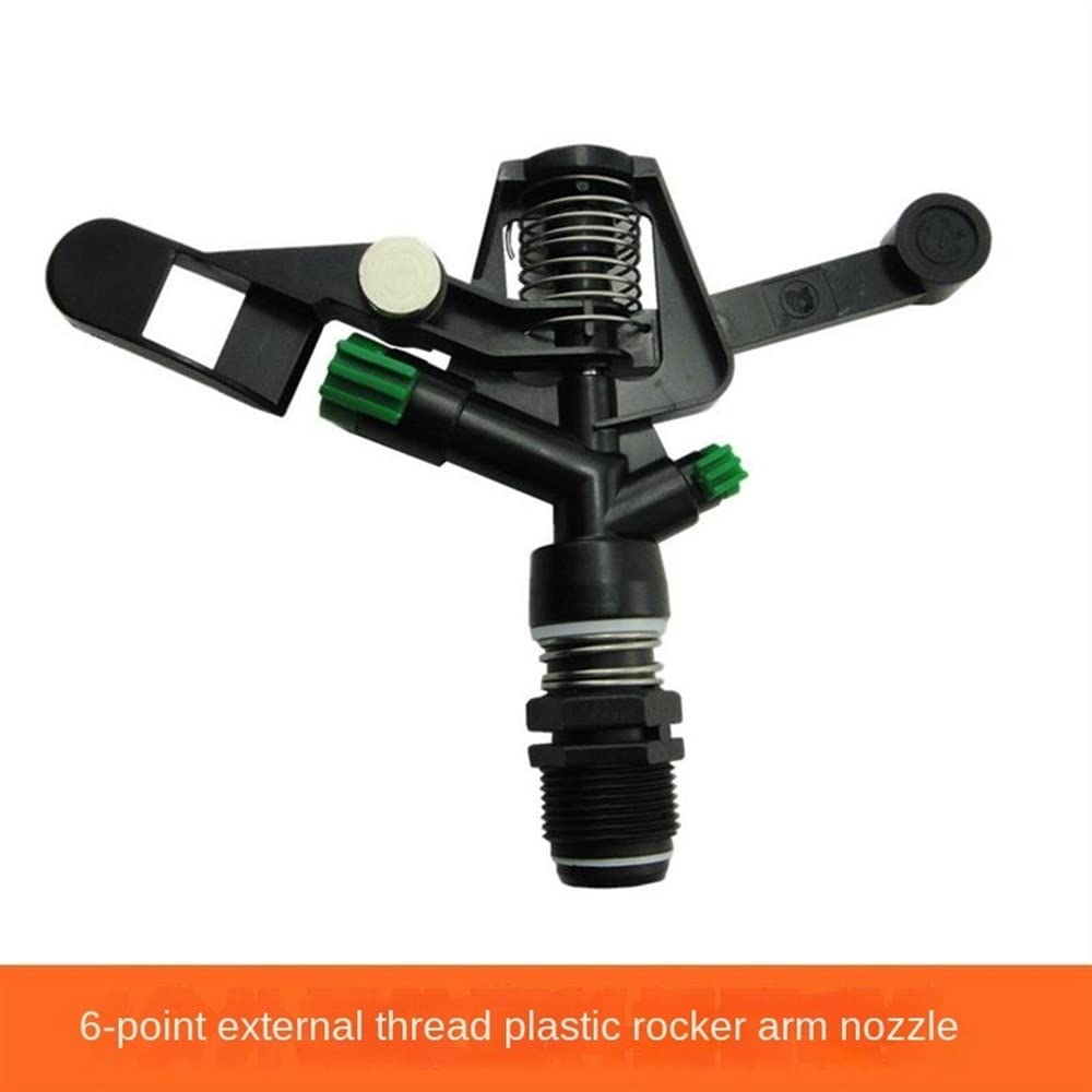 Plastikowy wahacz obrotowy zraszacz 360 stopni ogród rolniczy zraszacz do trawnika sprzęt do nawadniania podlewanie artefakt podlewanie rolnicze zraszacz do nawadniania gruntów (34 w zraszaczu kołysk