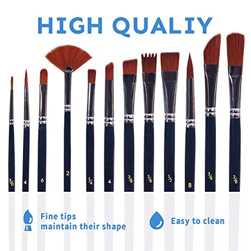 Acrylic Paint Kit, 51 Piece Professional Painting Supplies Set, Includes Wood Table Easel, Painting Brushes, Acrylic Paints, Palette and Acrylic Painting Pad,Acrylic Paint Set for Artists, Students - Thumbnail 3