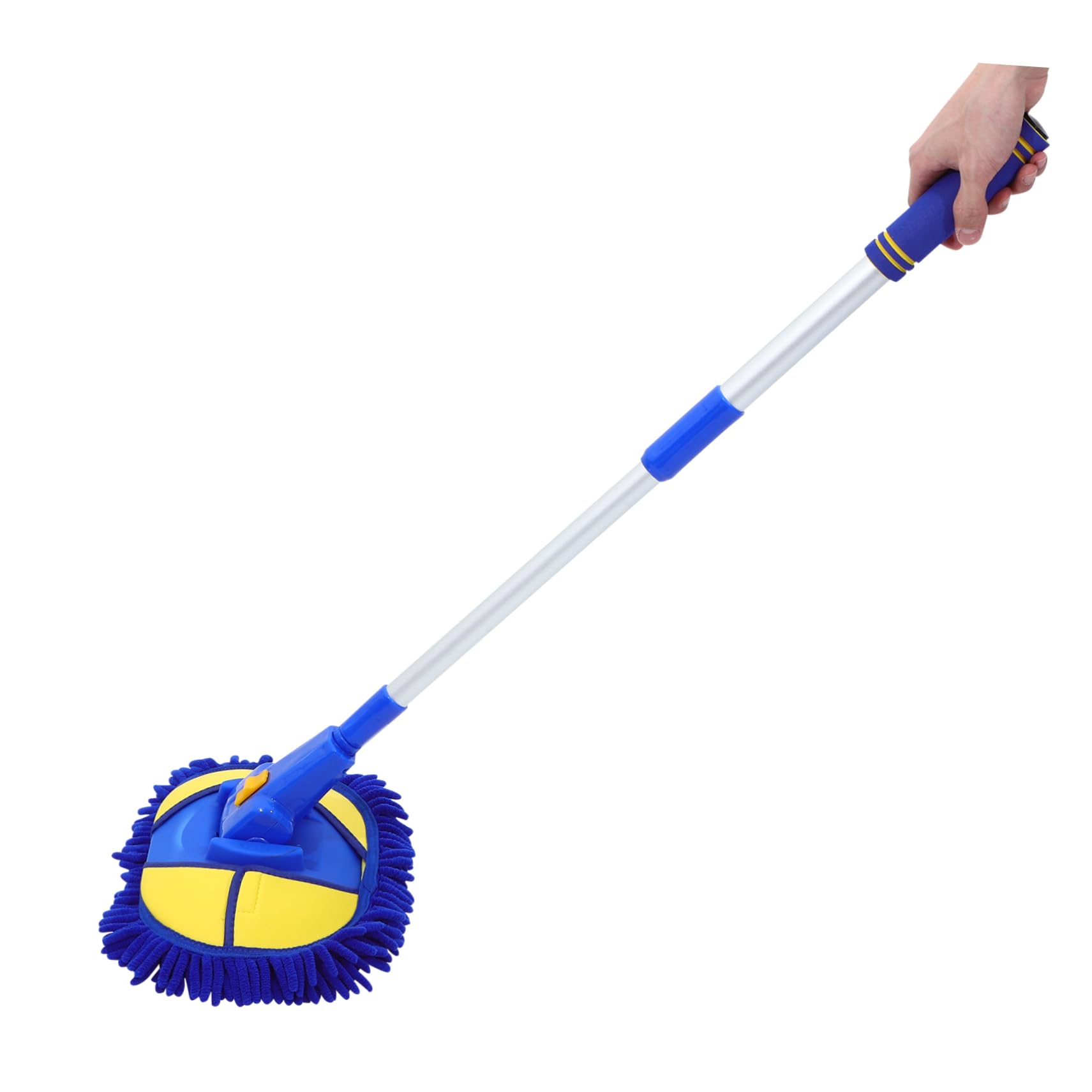 SOLUSTRE Practical Car Cleaning Mop Telescopic Car Wash Mop for End of Pole Car Wash Tool Mop Washer for Car Soft Chenille Brush Easy to Clean and Dry