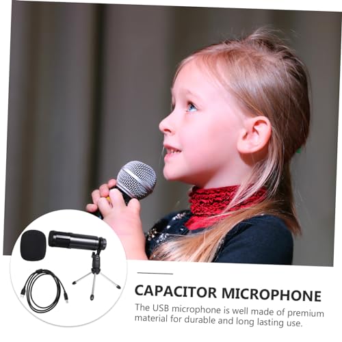 Microphone USB pour ordinateur avec trépied de bureau et câble inclus