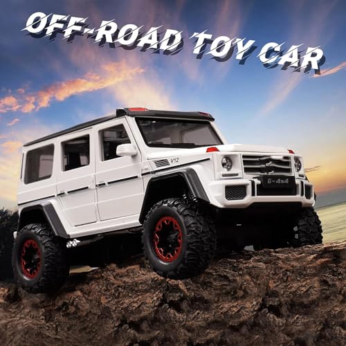 Image of 1:24 G Wagon Toy Car 4X4 Alloy Diecast Metal Cars with Light Sound Openable Door Pullback Toy Car for Kids
