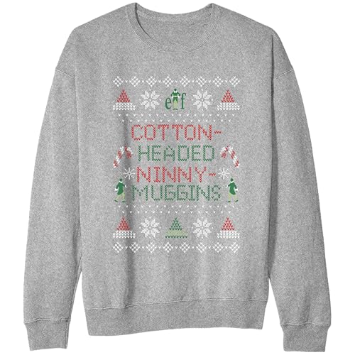 Elf Cotton Headed Ninny Muggins Adult and Kids Sized Crewneck Sweater2