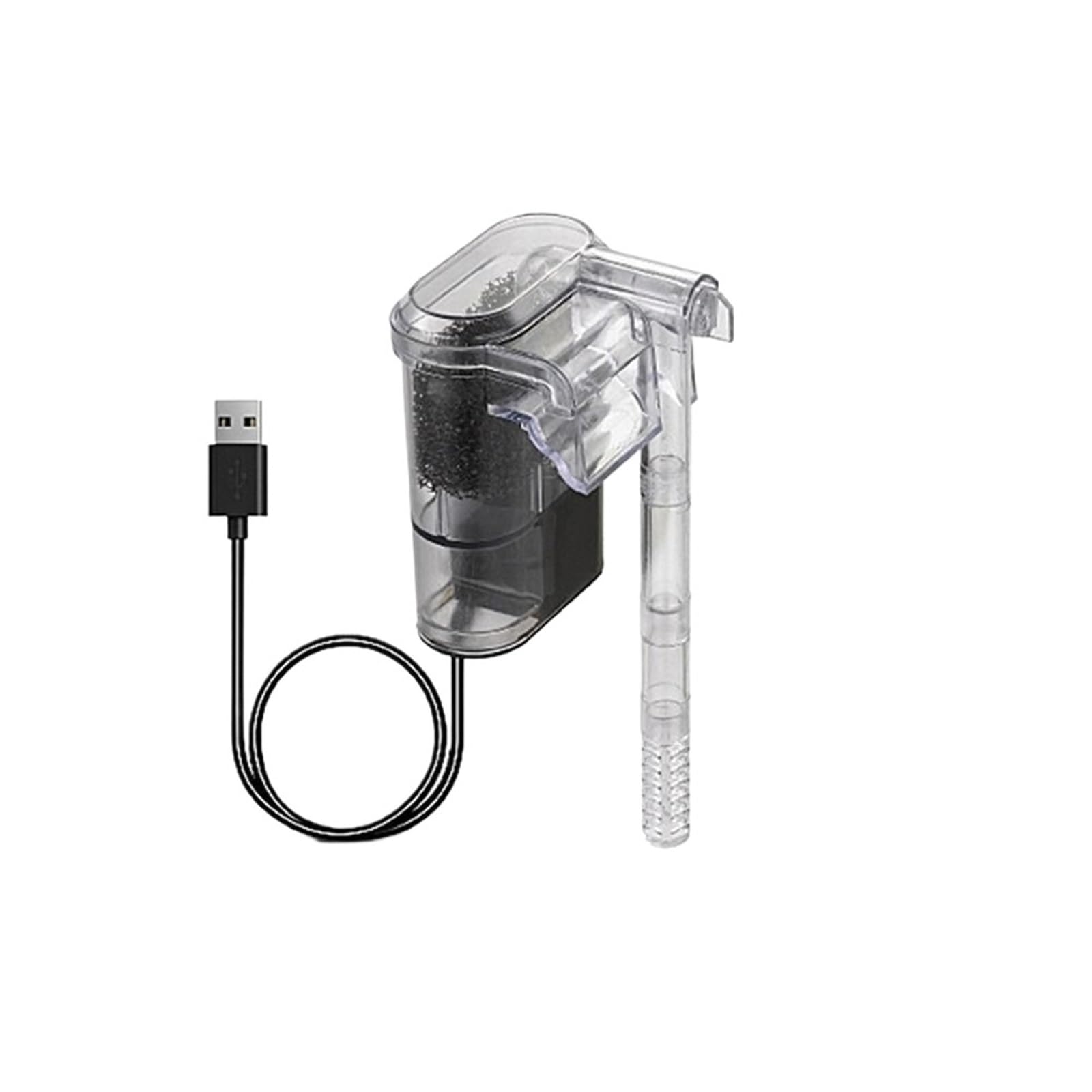 Filtros para peceras, filtro colgante para acuario, mini pecera, USB, 2,5 W, flujo de 250 H/L, adecuado para tanques de menos de 30 cm, filtro de acuario