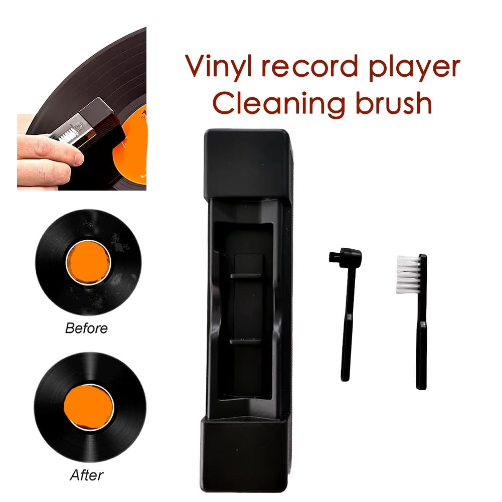 3-Teiliges Schallplatten-Reinigungsbürsten-Reiniger-Set für Vinyl-Schallplatten, Reinigungsbürste, Staubentfernungsset, Reinigungsbürsten-Set