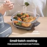 Ninja Crispi 4-in-1 Portable Glass Air Fryer Cooking System, 4QT & 6 Cup Glass Containers with Storage Lids, Easy Meals, Microwave, Freezer & Dishwasher Safe, Air Fry, Bake & More, Cyberspace, FN101GY - Image 5