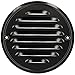 KOTARBAU Grille d’aération ronde en tôle de zinc, fixation par vissage, 130 mm, noir, protection anti-insectes, grille de ventilation à lamelles