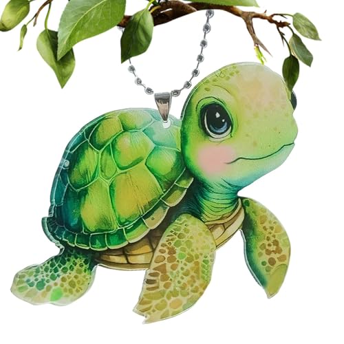 Pendentif Tortue Pour Voiture - Ornement De Figurine De Tortues De Mer Plates Pour L'Intérieur...