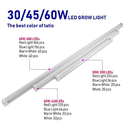 highydroLED 植物育成ライト 60W フルスペクトラム 長さ120CM 6本セット T8LED器具一体型直管蛍光灯 ZW0219 の商品画像 3