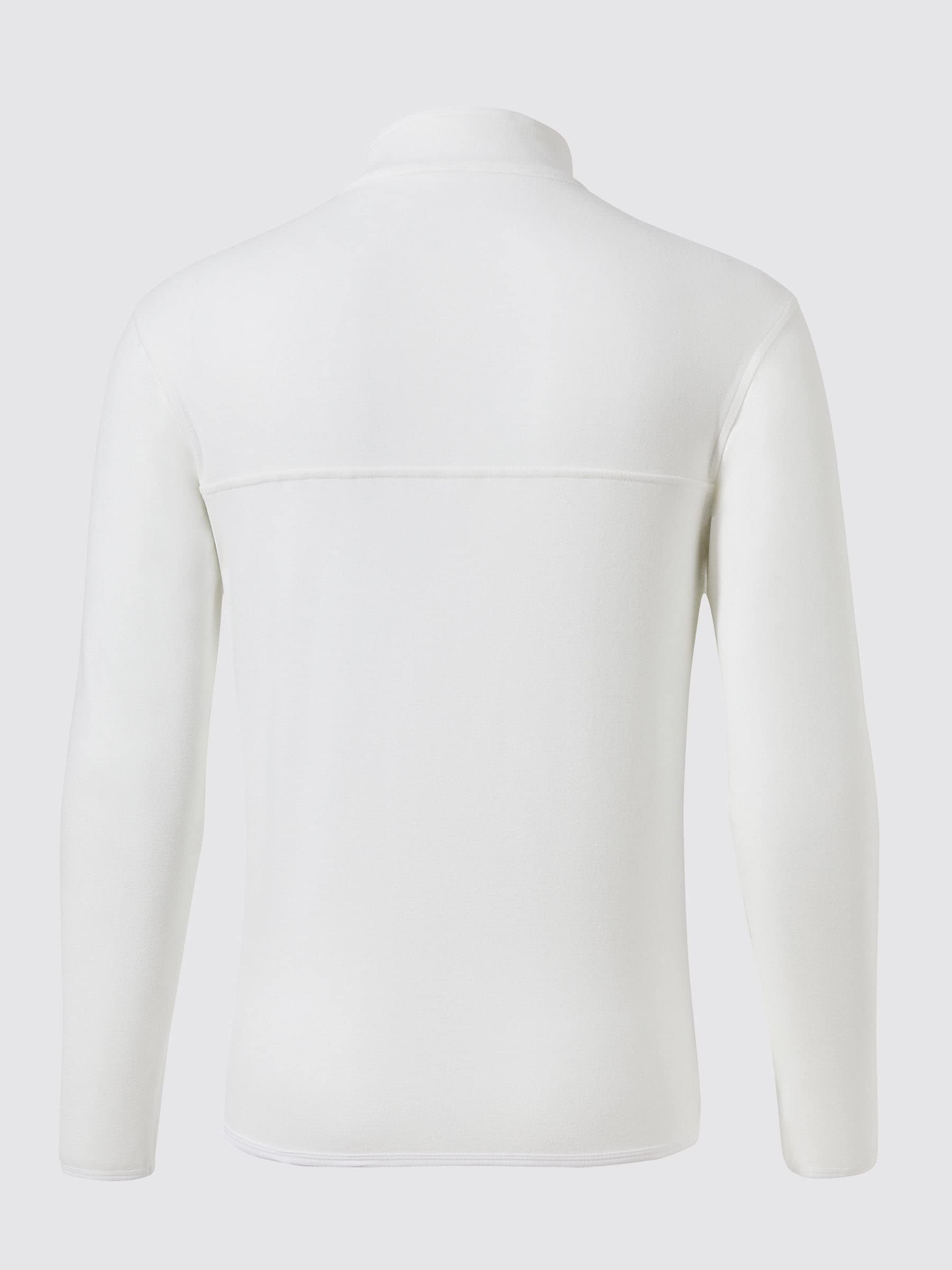 Willit Camisas de invierno de forro polar para hombre, manga larga, con cremallera de un cuarto de cremallera, para clima frío, golf, senderismo, casual, cálidas