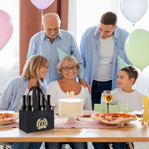70 Geburtstag Mann,Geschenk zum 70 Geburtstag Mann,Bierträger 6 Flaschen mit Flaschenöffner,Männerhandtasche Bier,Mitbringsel oder Geburtstagsgeschenk für Männer,Bierliebhaber,Filz-Tragetasche