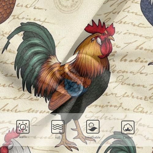 Colorful Vintage Cartoon Roosters Panties Little Girl Toddler Girls Underwear Cotton Animal Undies Kids Briefs 2t3