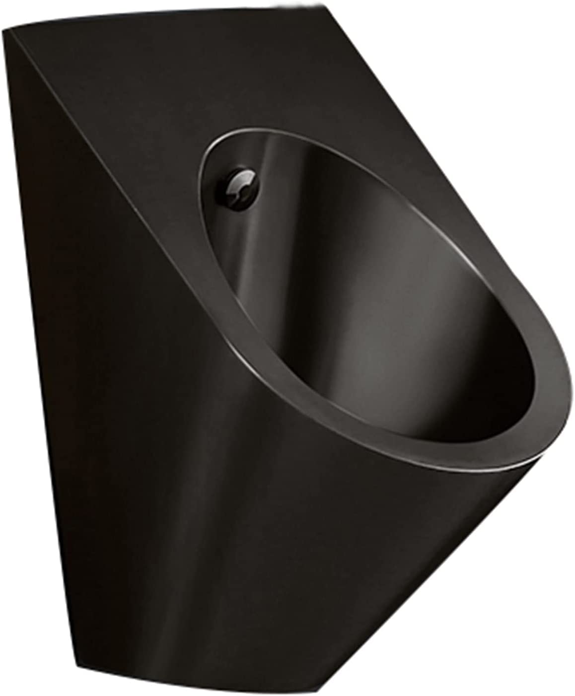 GTHTUHFD Wall-Mounted Urinals For Men, Automatic Induction Urinals, Small Commercial Vertical Drainage Public Toilets,Rose Gold-Single Piece Urinal,Black-Single piece urinal