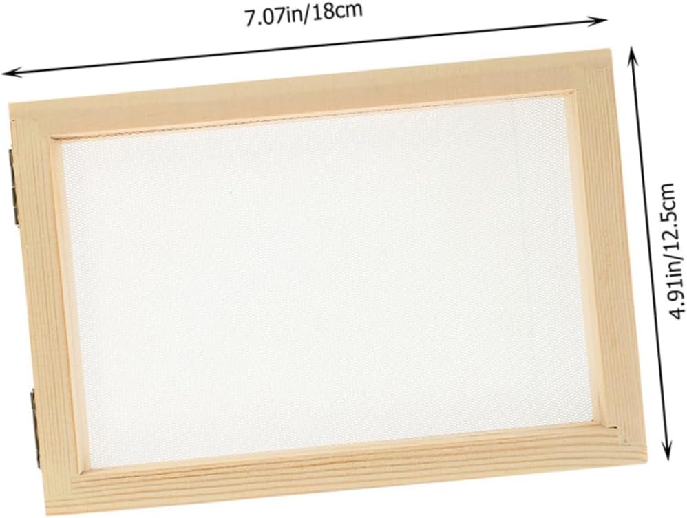 DOITOOL Wooden Paper Making Screen 8PCS Paper Making Mould and Deckle for DIY Crafts - 4.9 X 7inch
