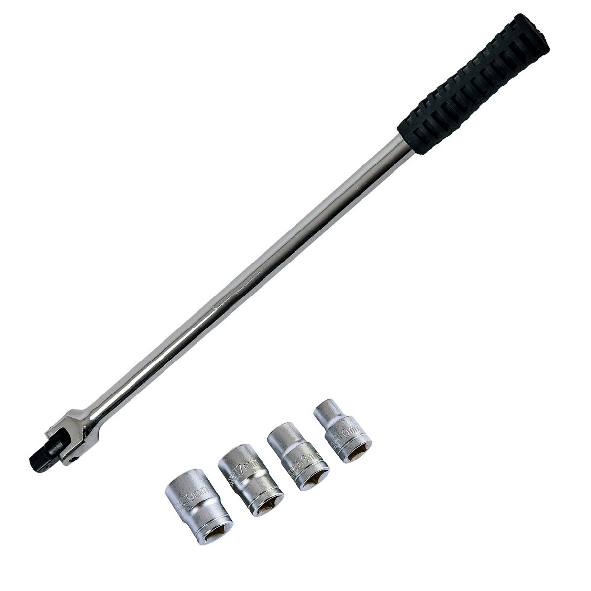 Buy 1/2" Dr. 18" Long Flexi Knuckle Breaker Bar Plus 4 Piece CRV Socket