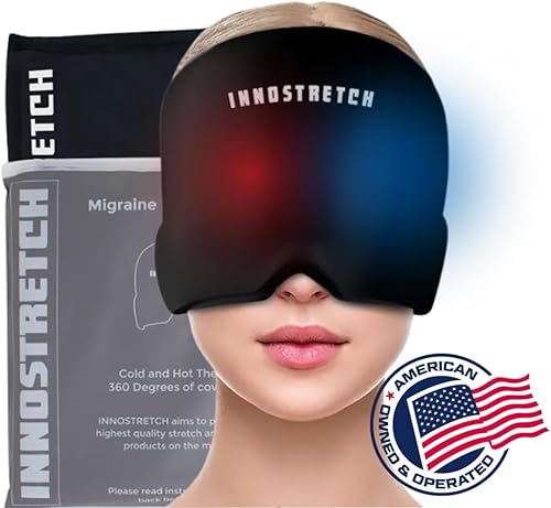 Miniatura 7 de Gorra de alivio de dolor de cabeza y migraña, sombreros de hielo para migrañas para reducir la intensidad de las migrañas, máscara de migraña y