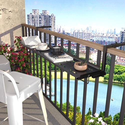 Table de balcon pliable idéale pour petit espace café en plein air et jardin