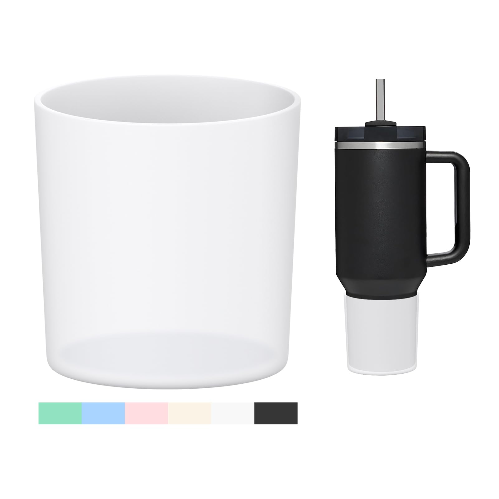 WUQID Higher Silicone Boot Compatible with Stanley Quencher H2.0 & IceFlow Flip & ProTour 40oz 30oz 20oz 14oz, Fit Same Diameter 14oz 20oz 30oz 40oz