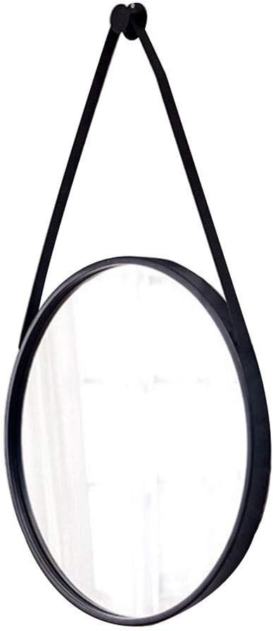 BERHUTJ Wall With Rubber Frame Round for Entryways, Washrooms, Living Rooms and More, Doubles as Art, Black(80CM)