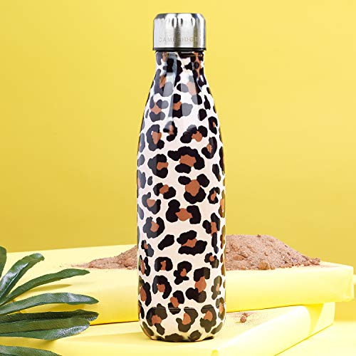 Cambridge CM06513 Watercolour Leopard Thermal Insulated Flask Bottle, 500 ml, Stainless Steel, Keep Drinks Cold Up To 24… - Afbeelding 4
