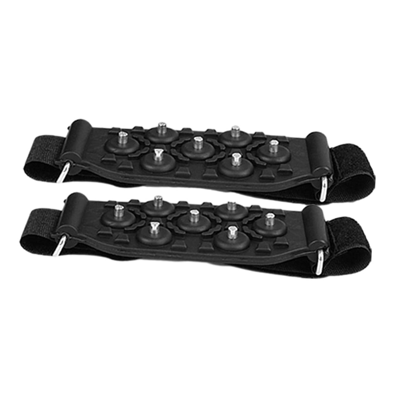 BESPORTBLE Couvre-Chaussures à Crampons Anti Chaussure Glace Chaussure randonnée Hiver Trekking Accessoires Pince à Neige pour Chaussures Pointes de Crampons Acier au manganèse Black