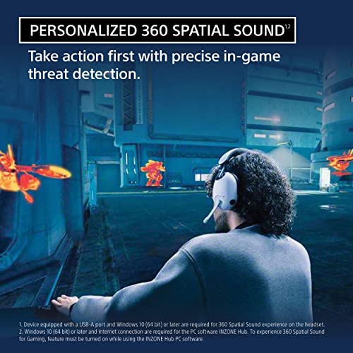 Image of Acer Nitro KG241Y Sbiip 23.8 inch Full HD (1920 x 1080) VA Gaming Monitor & Sony-INZONE H9 Wireless Noise Canceling Gaming Headset, Over-Ear Headphones with 360 Spatial Sound, WH-G900N, One Size, White