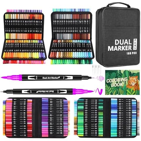 Sanyetral 168 Dual Tip Colouring Pens Set Cover