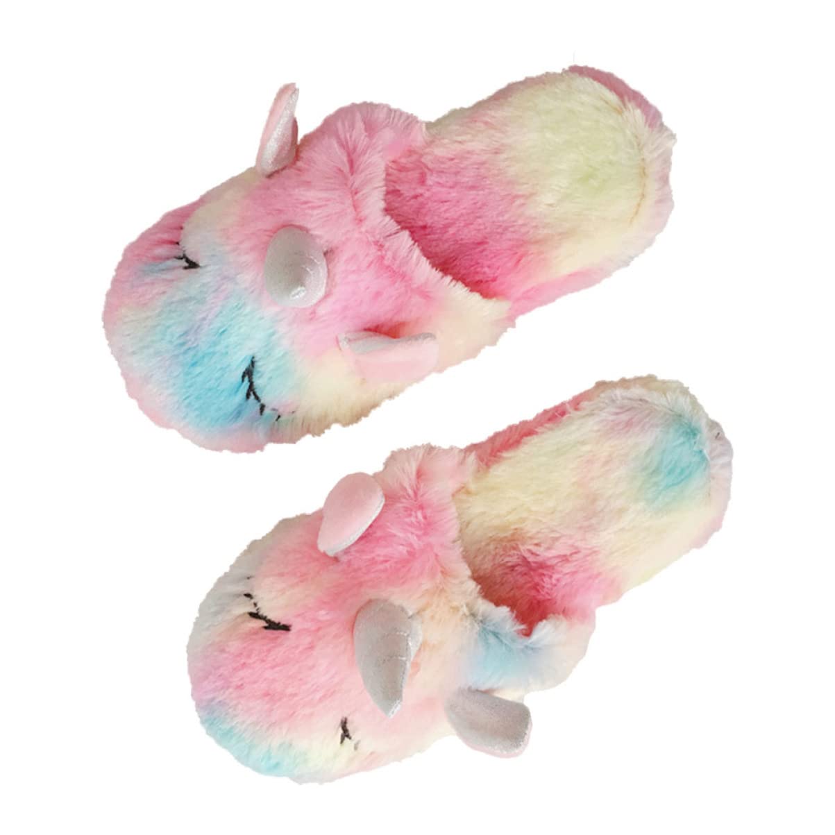 GALPADA 2 Pz Ciabatte in Cotone Unicorno Soffici Pantofole Per Ragazze Ciabatta Da Bambina Pantofole Per Bambini Morbide Invernali Per Bambini Ciabbatte Tromba Da Donna Morbido