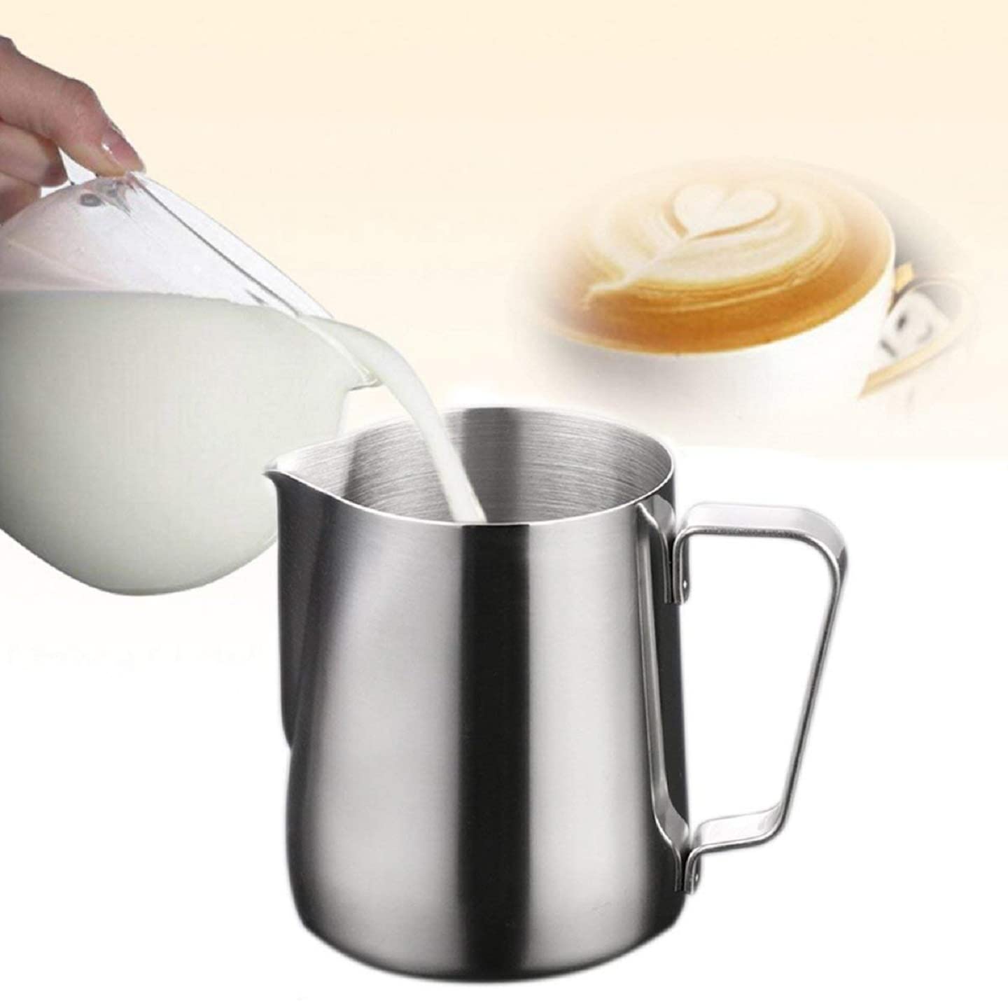 Dynore Stainless Steel 600 ml of Milk Jug- Set of 6 - Image 2 thumbnail