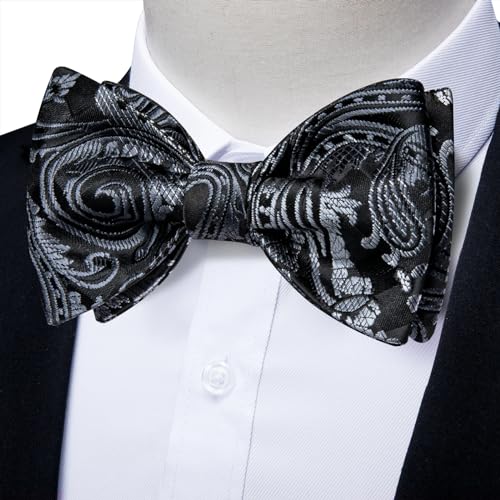 Set clásico de accesorios para hombre: moño, pañuelo y gemelos miniatura 2