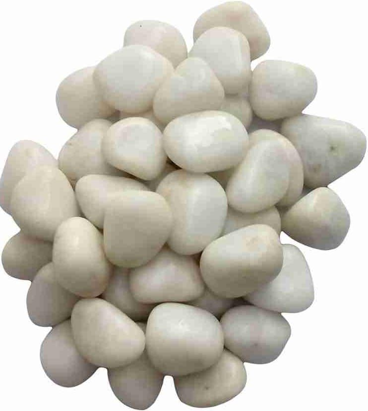 1 Kg White Colour Pebbles Stone for Home & Garden|| Indoor & Outdoor || Decoration,Vase Fillers|| Aquarium/Fish Tank 3