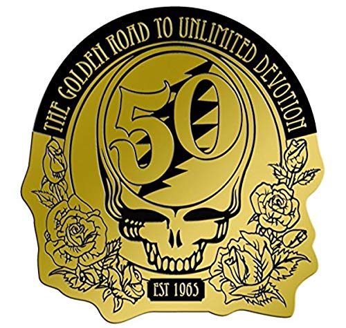 C&D Visionary Grateful Dead 50th Anniversary Gold 4' Metal Sticker