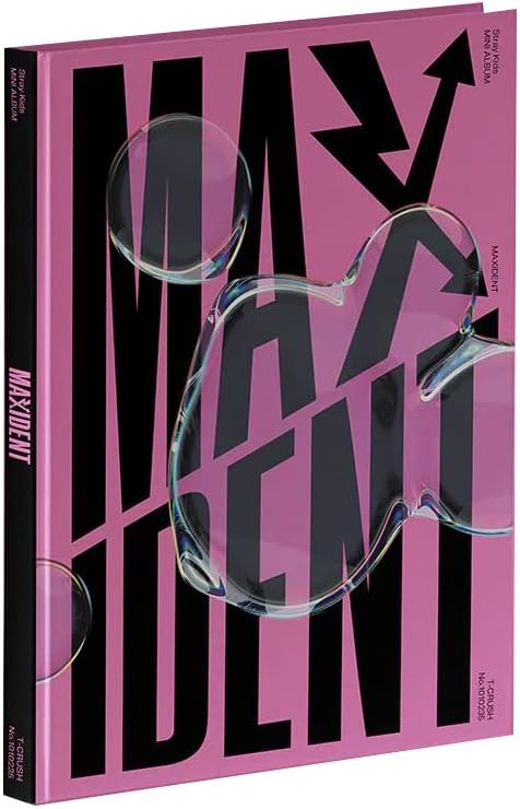 STRAYKIDS MAXIDENT (T-CRUSH Ver) Album CD-R+Photobook+Lyrics Paper+Photocards+Mini Poster+Face Sticker+(Extra 4 Photocards+1 Double-Sided Photocard+Mirror)