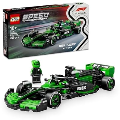 LEGO Speed Champions Kick Sauber F1 Team C44 Rennauto - Spielzeug mit Formel 1 Minifigur zum Sammeln - Bauset - Geschenk für Jungen & Mädchen ab 10 Jahren und Erwachsene Motorsport Fans 77247