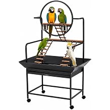 64" Bird Activity Playground, Sturdy Bird Play Stand with Ladders