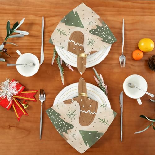 Servilletas de tela navideñas multicolor pack 6 miniatura 5