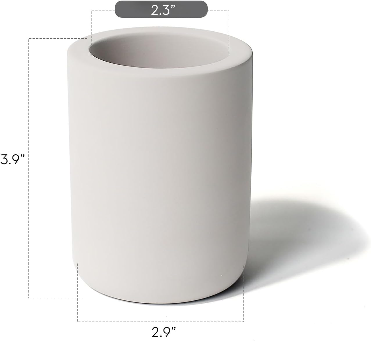 Selegna Drying Stone Toothbrush Holder, Diatomite Toothbrush Holders for Bathroom, Quick Drying Electric Toothbrush & Toothpaste Holder Cup, Diatomaceous Earth Bathroom Sink Organizer (Light Grey) - Image 9