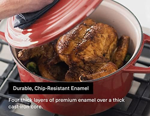 Amazon.com: Misen 7 QT Enameled Cast Iron Dutch Oven - Chip