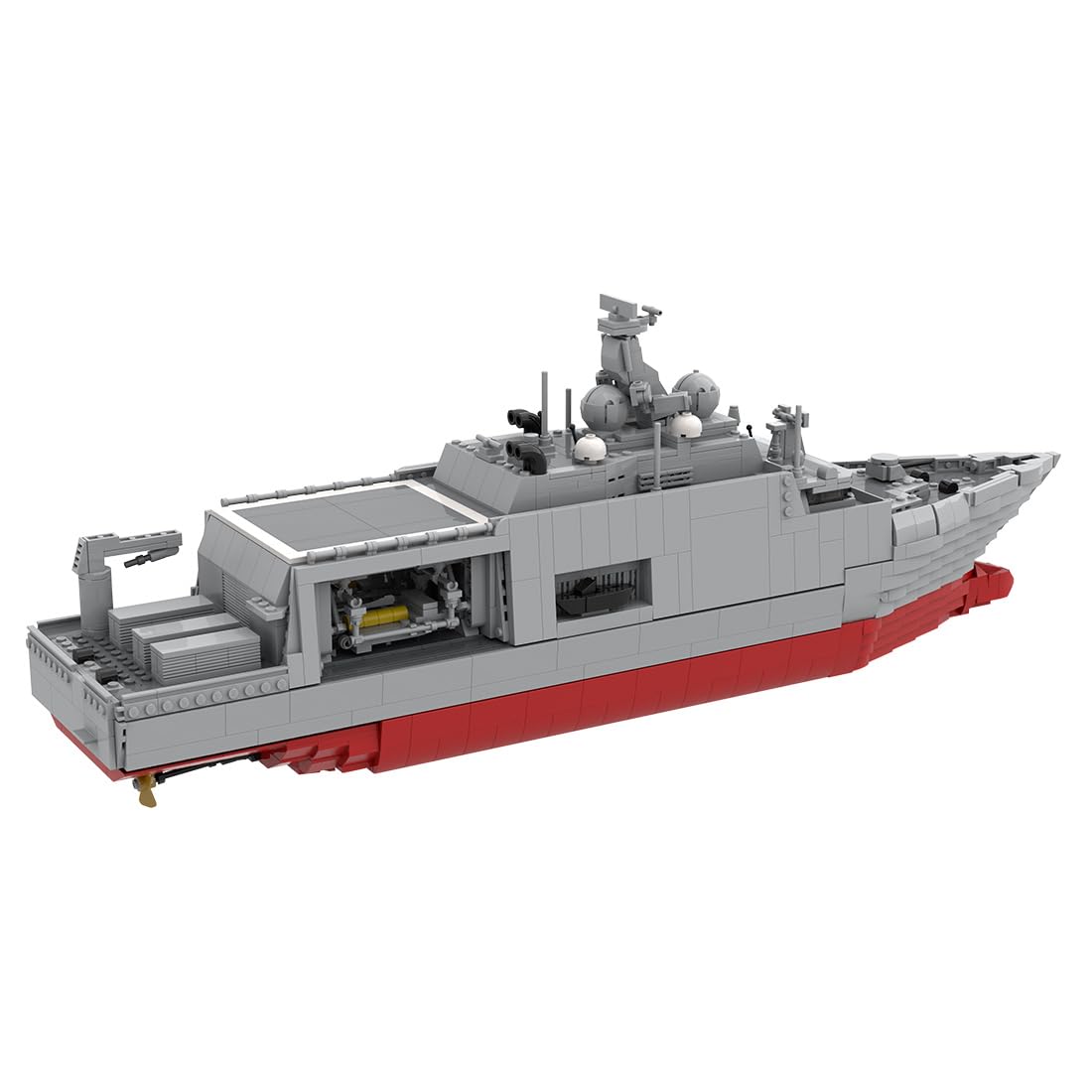 Zestaw do budowy statków wojskowych, MOC wojskowy lotniskowiec Battleship, 1918 części, statki wojenne, klocki konstrukcyjne, zabawka konstrukcyjna, prezent dla dorosłych