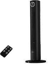 Antarctic Star Tower Fan Portable Floor Fans 85°Oscillating Fan Quiet Cooling 12H Timer Remote Control Standing Bladeless Electric 3 Wind Speeds 4 Modes Bedroom Office,36 inch, Black
