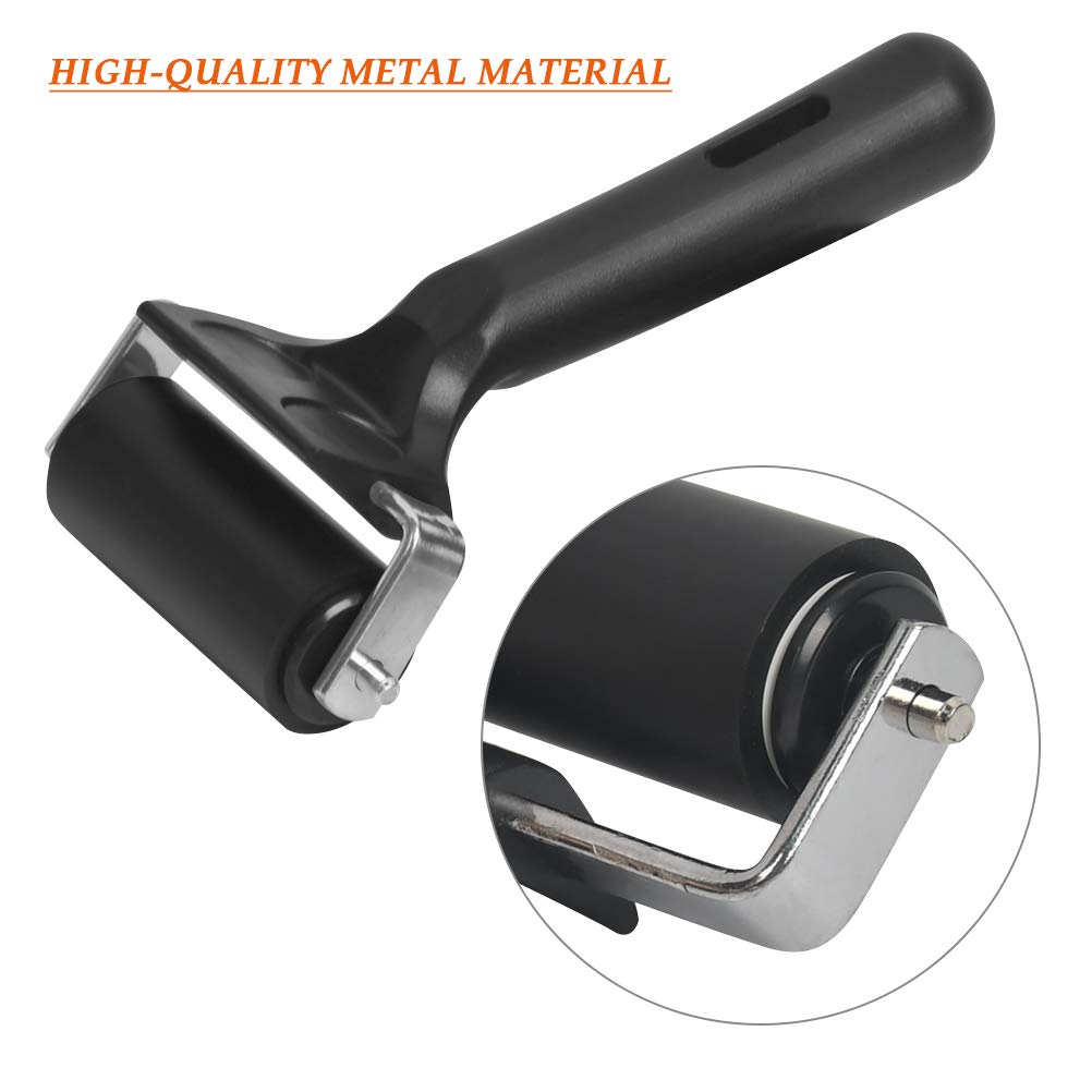 Produktbild von Druckwalze, Gummidruck Brayer Walze Mit Abnehmbarem Holzgriff Druck Art Craft Tool Für Holzblockdruck Tapeten Stempeln (L 15cm)Handroller