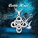 AEONSLOVE Cadena de Plata para Mujer, S925 Plata Esterlina Irlandés Infinito Amor...